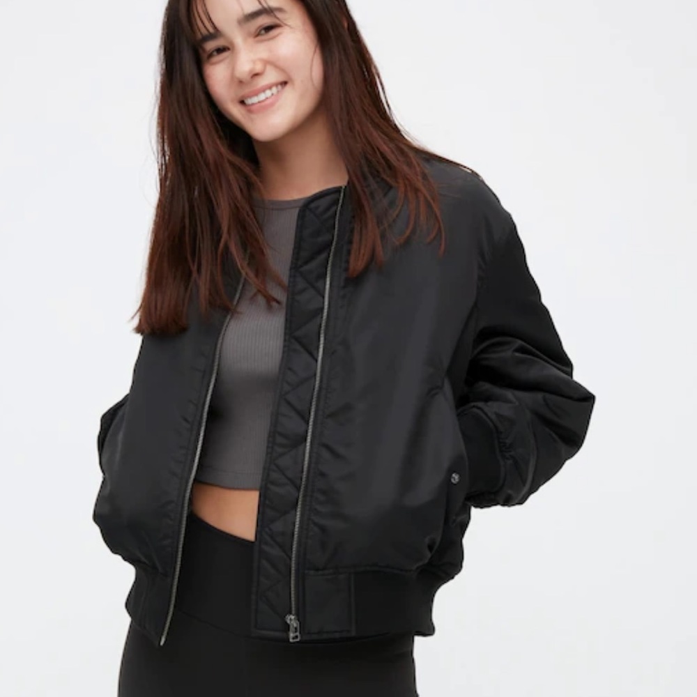 Uniqlo Black Women's Bomber Jacket